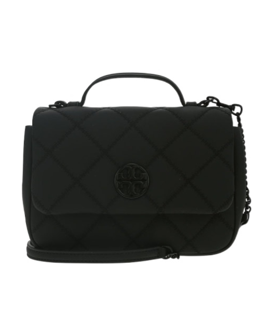Tory Burch Willa Diamond Quilted Small Size Shoulder Bag In Black