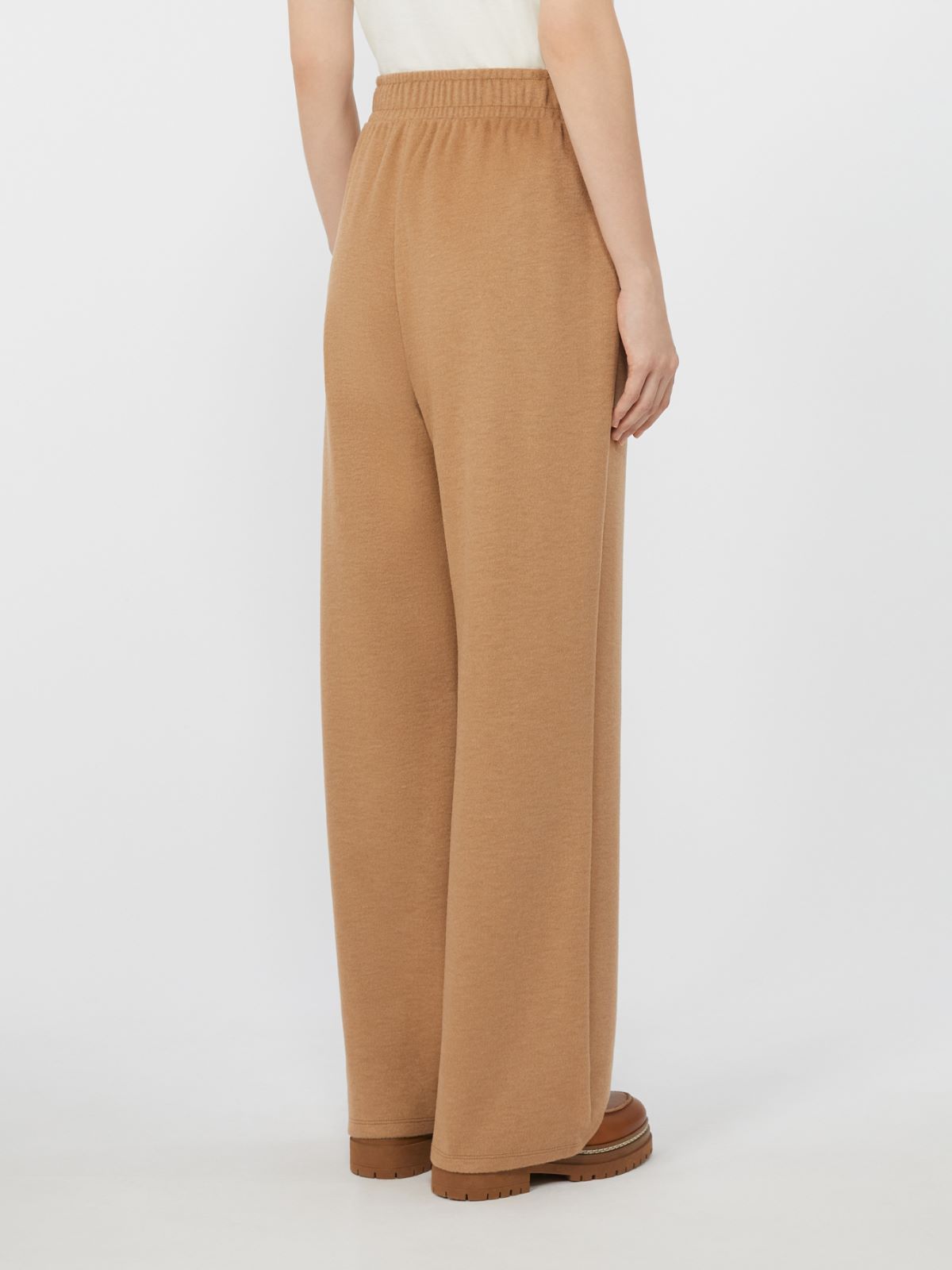Weekend Max Mara Wool Jersey Track Pants In Brown