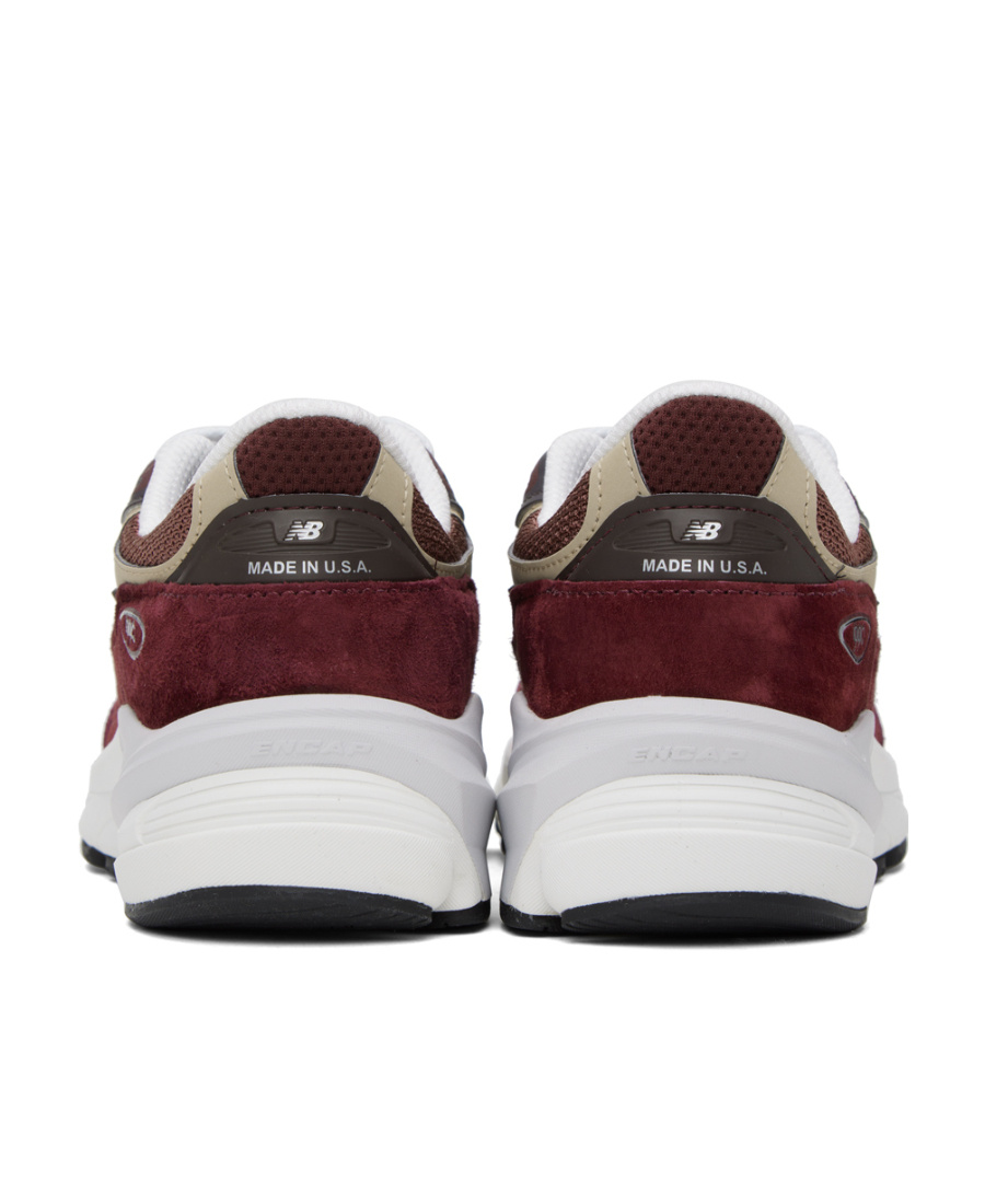 NEW BALANCE 990V6 MADE IN USA 'BURGUNDY' SNEAKERS