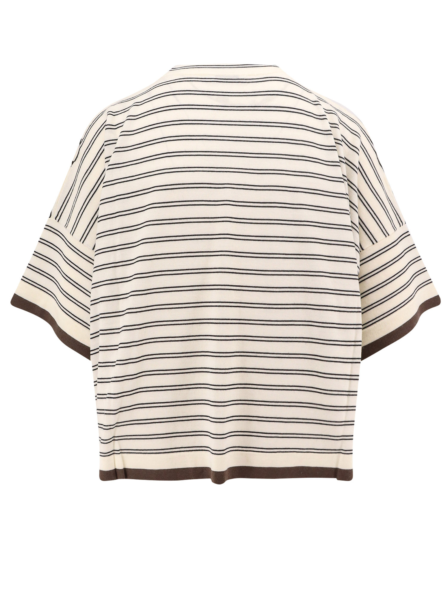 Brunello Cucinelli Short-sleeved Sweater In White