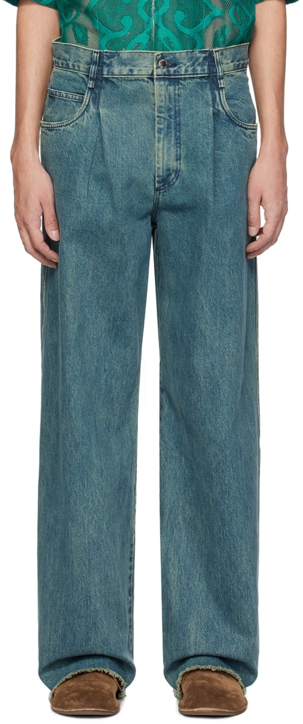 Song For The Mute Straight Jeans In Green