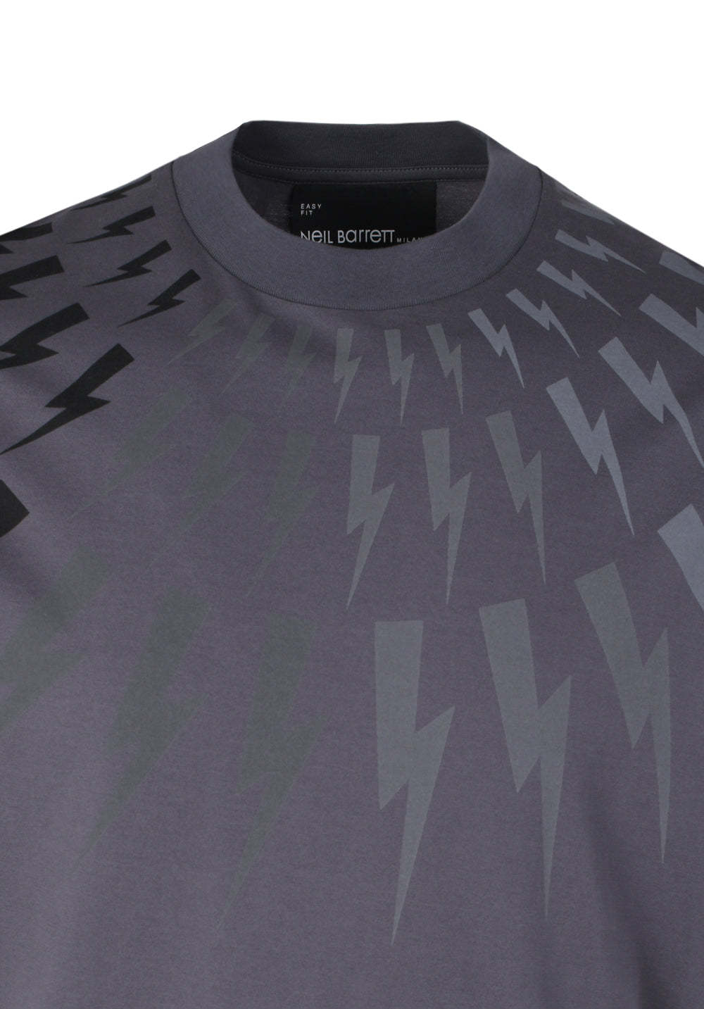 Neil Barrett Open-necked Black Shirt In Black