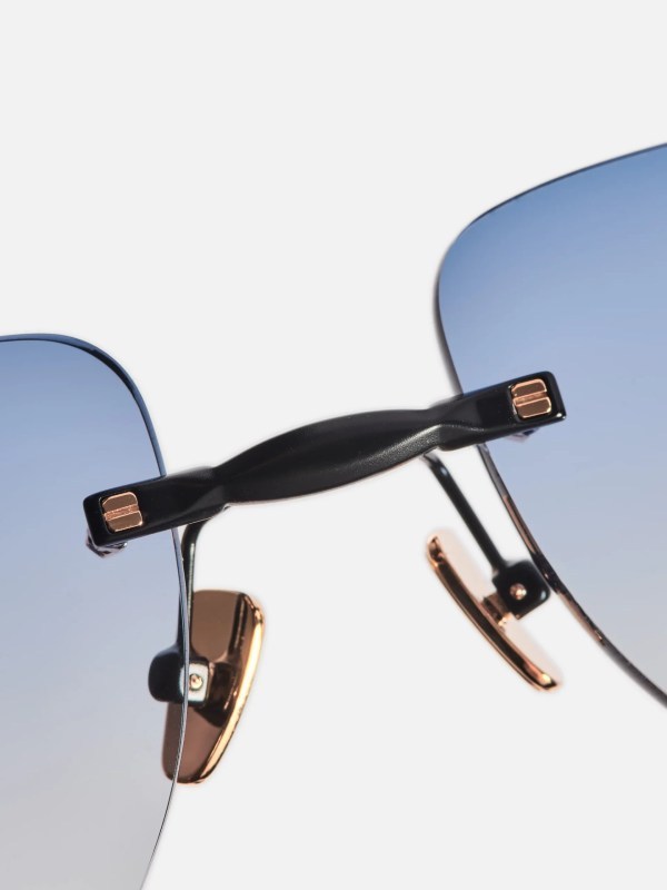John Dalia Geometric Lens Sunglasses In Blue