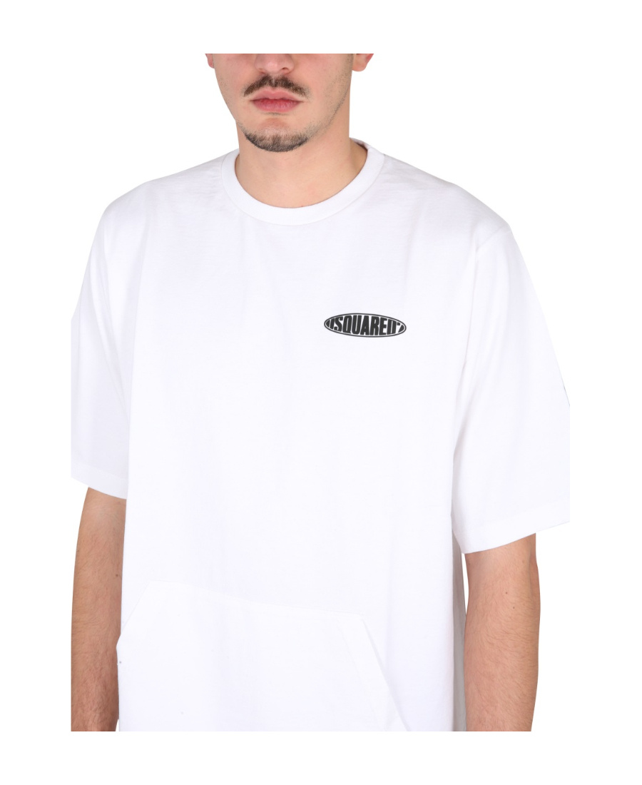 Dsquared2 Dsquared Men Surf Board Skater T-shirt In White