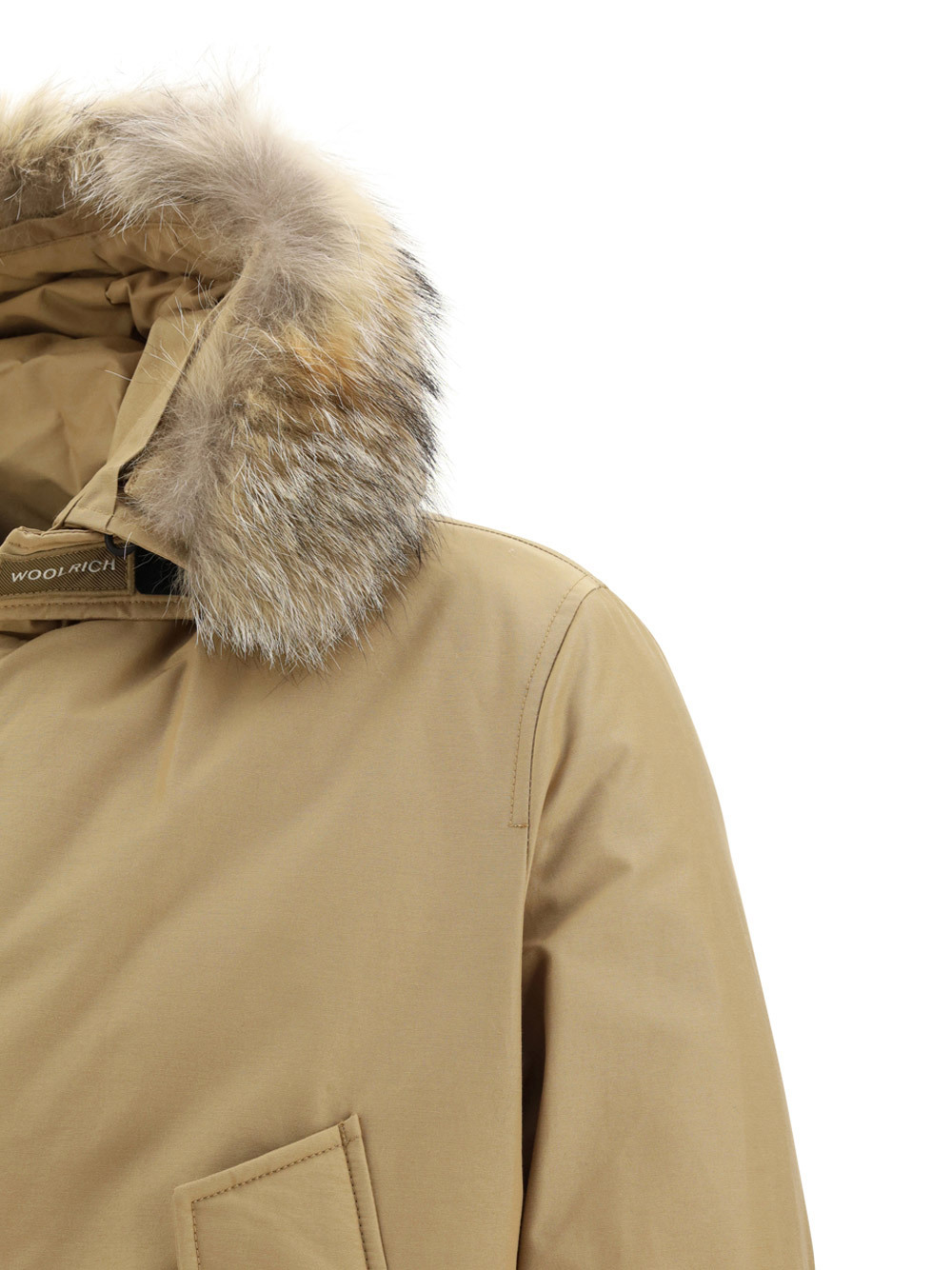 Woolrich Down Jacket "arctic" In Brown