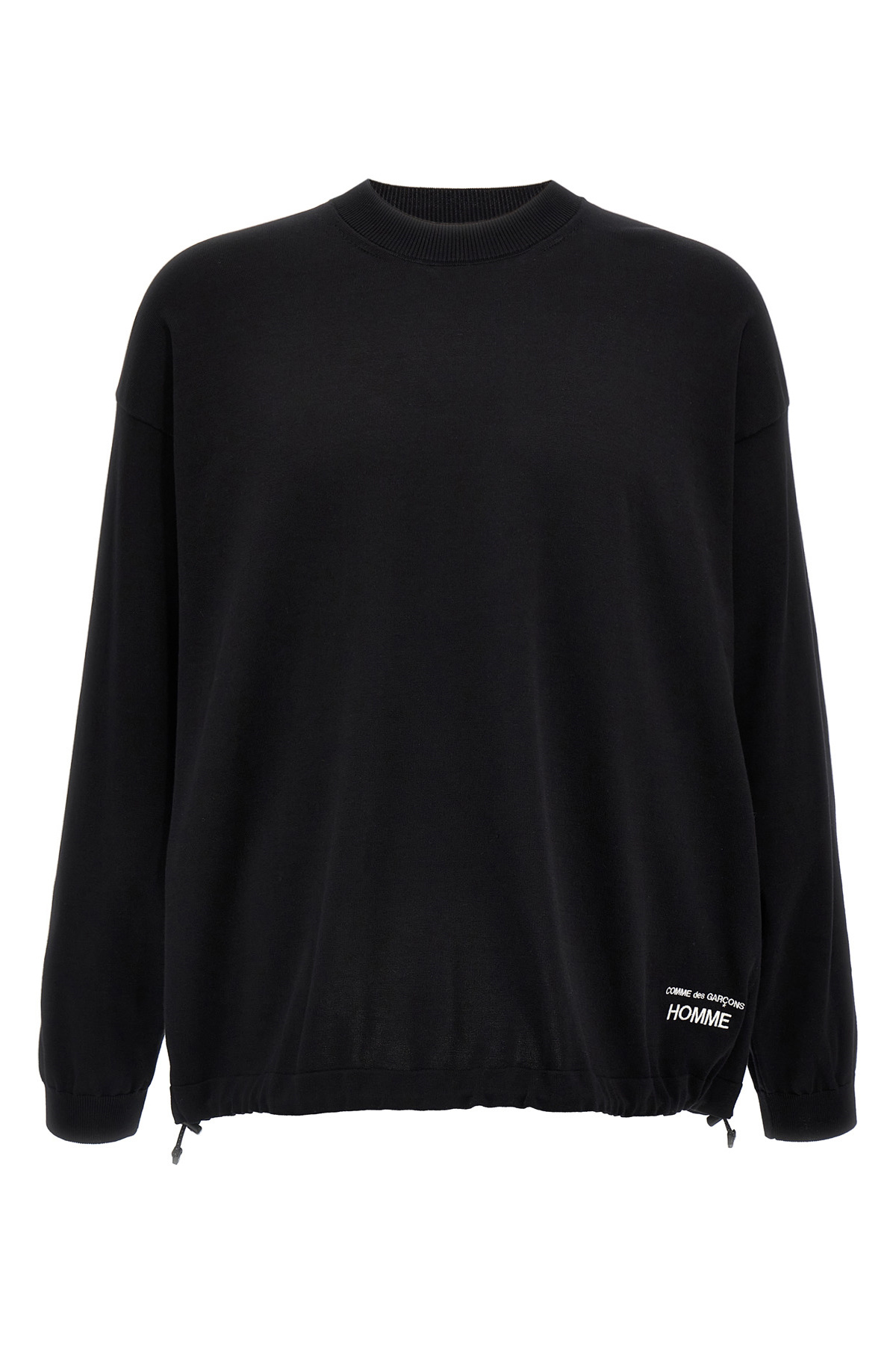 Comme Des Garçons Contrasting Logo Embroidery Cotton Sweater