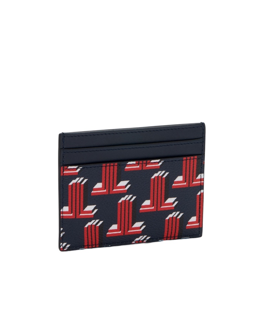 Lanvin 3d Initials Logo-print Cardholder In Black