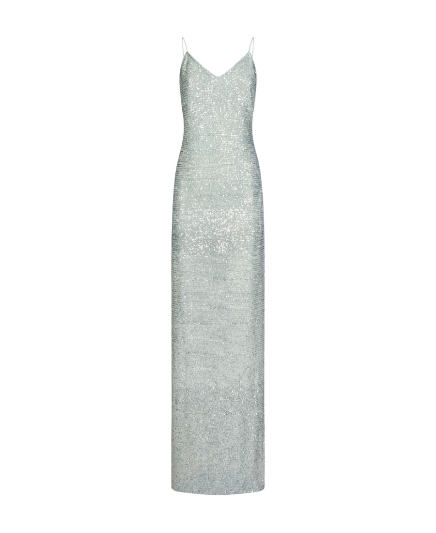 Nina Ricci Sequin-embellished Dress In Gray