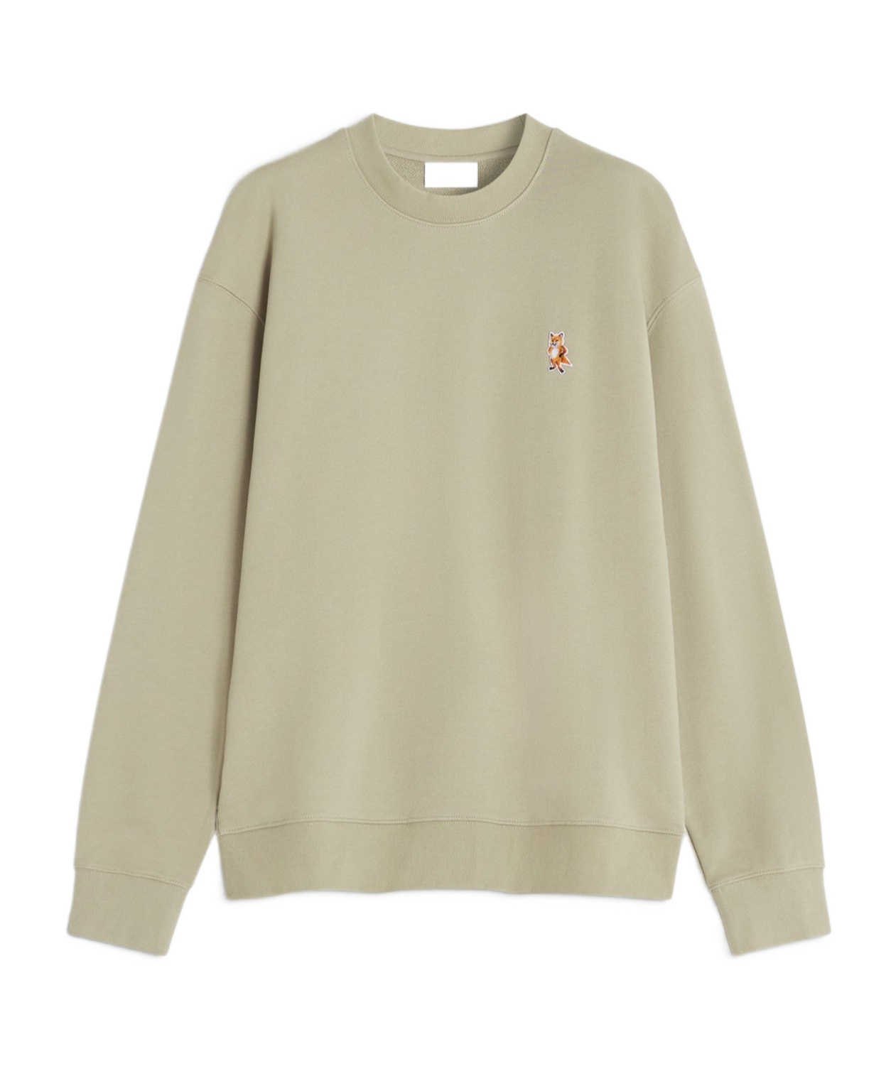 Maison Kitsuné Logo-embroidered Cotton Sweatshirt In Brown