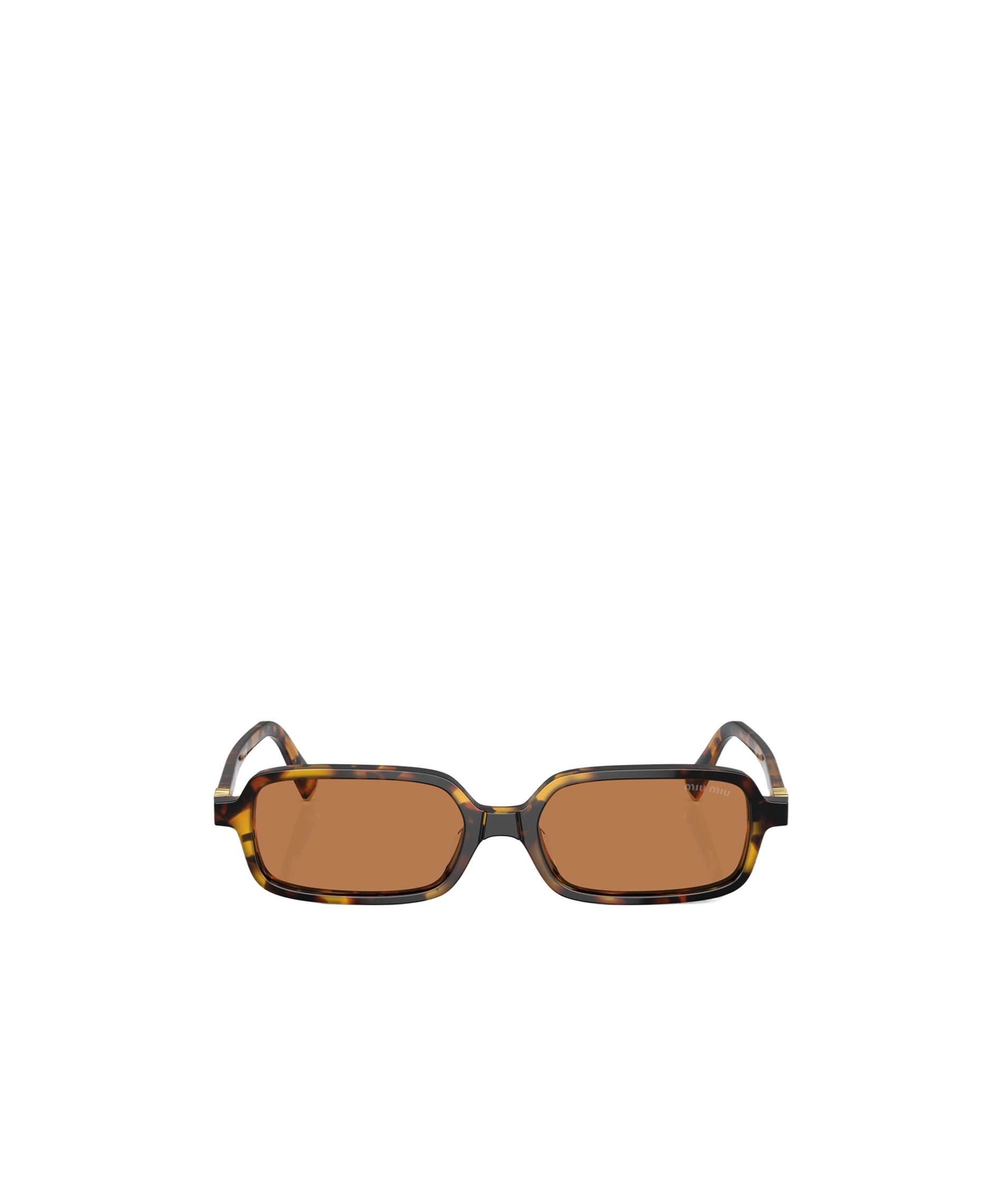 Miu Miu Tortoiseshell Rectangle-frame Sunglasses In Brown