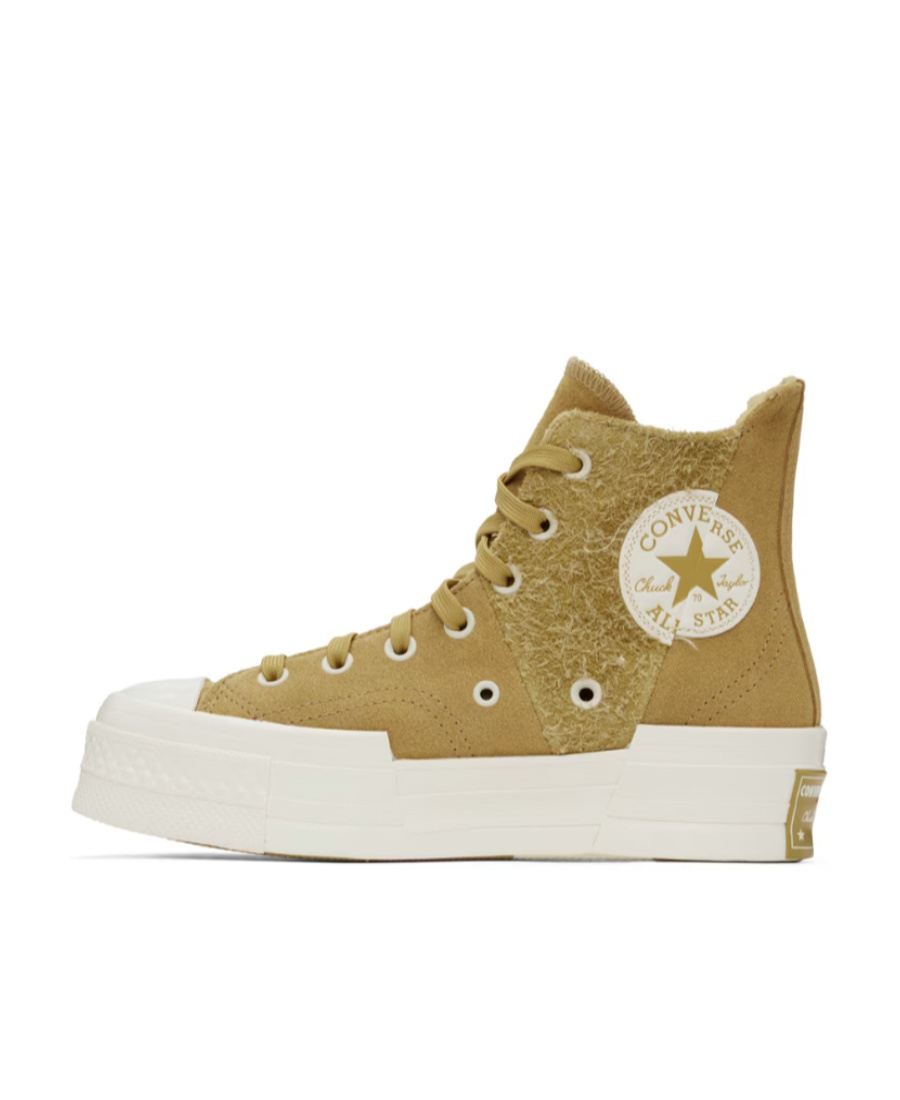 Converse Logo Affixed With High Upper Board Shoes In White
