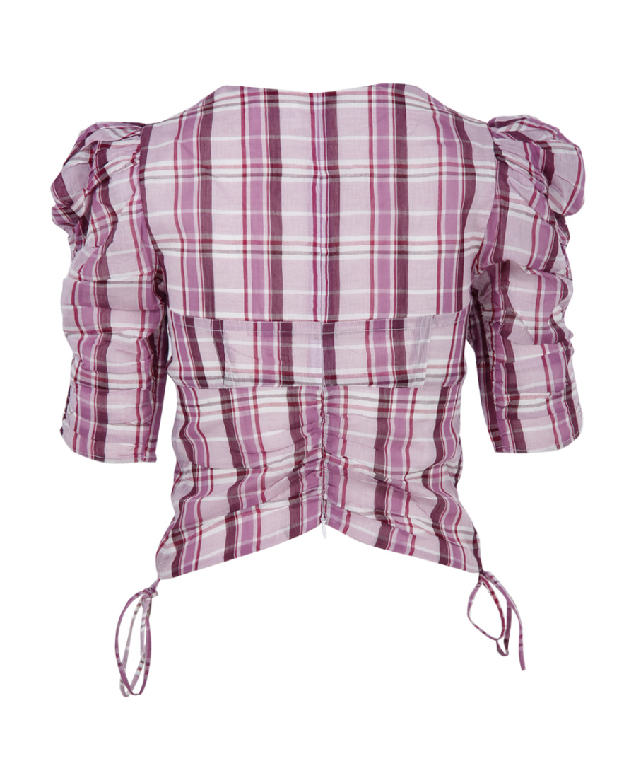 Shop Isabel Marant Étoile Checked Printed Top In Multicolor