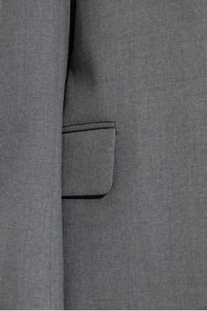 Dries Van Noten Single Breasted Blazer In Gray