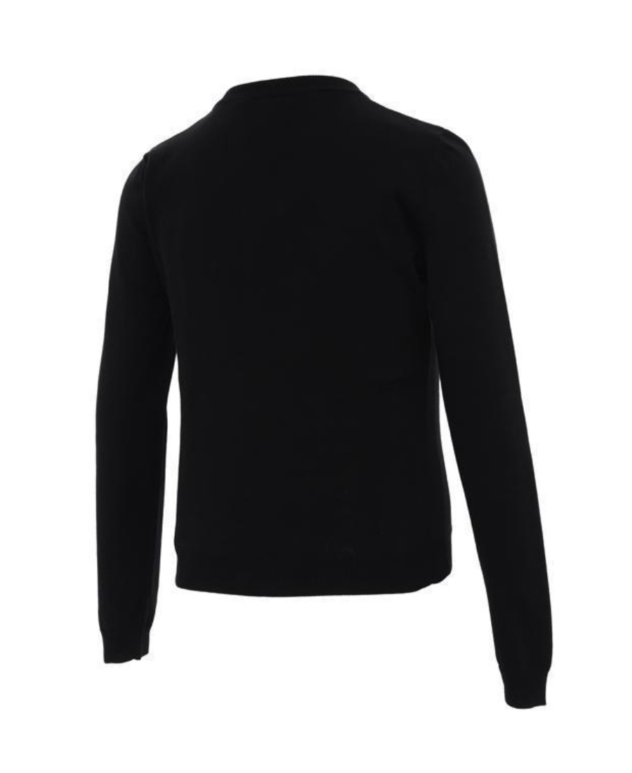 Moschino Knitted Design Cardigan In Black