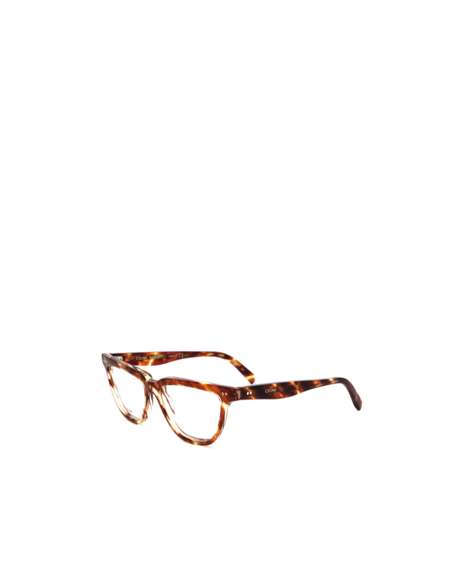 Celine Logo Cat's Eye Flat Lens In Brown