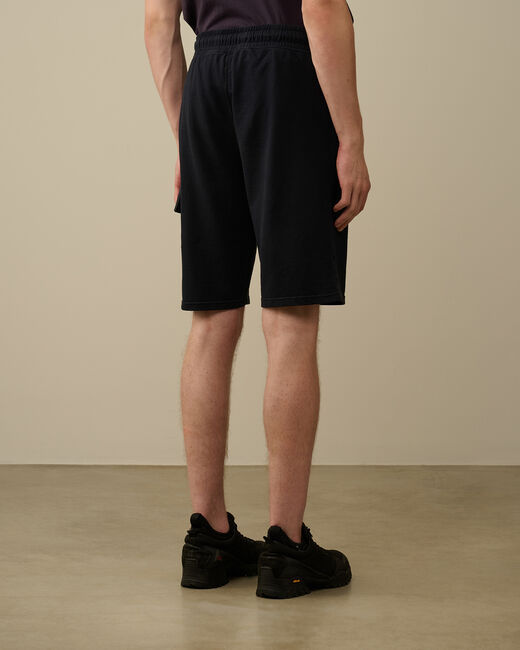 C.p. Company Black Cotton Shorts In Black