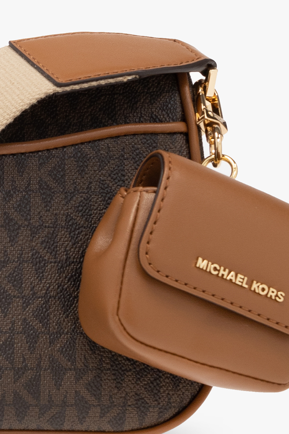Michael Michael Kors Monogram-pattern Crossbody Bag In Brown
