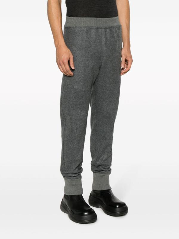 Jil Sander Elasticated-waistband Wool Track Pants In Black