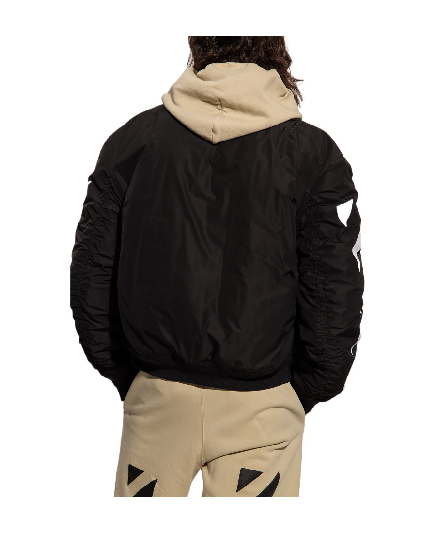 Off-white Diagonal-stripe Bomber Jacket