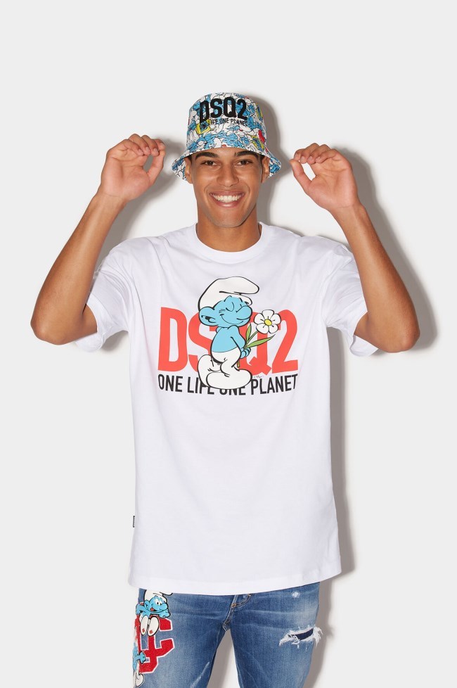 Shop Dsquared2 Graphic-print Cotton T-shirt In White