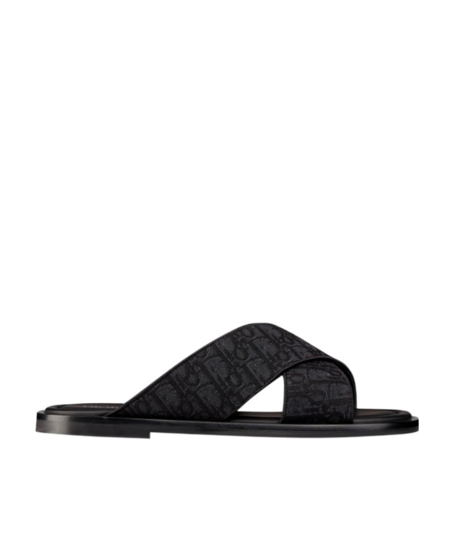 Dior Logo Sandals And Slippers In Black