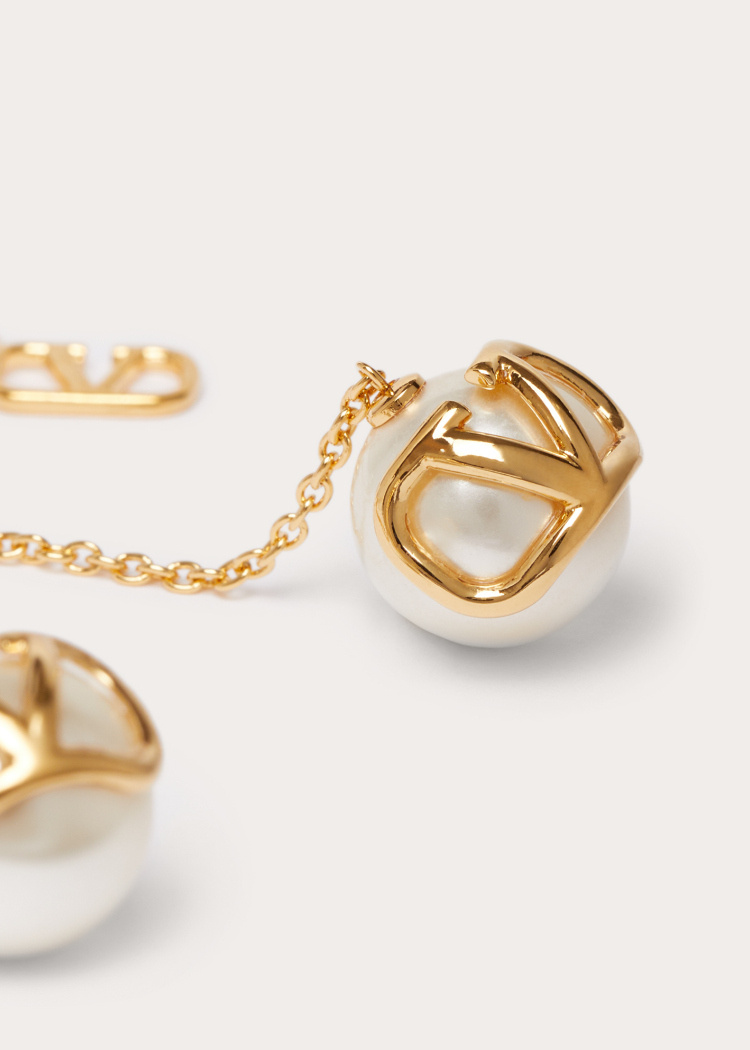 Valentino Vlogo Signature Swarovski Earrings In Yellow