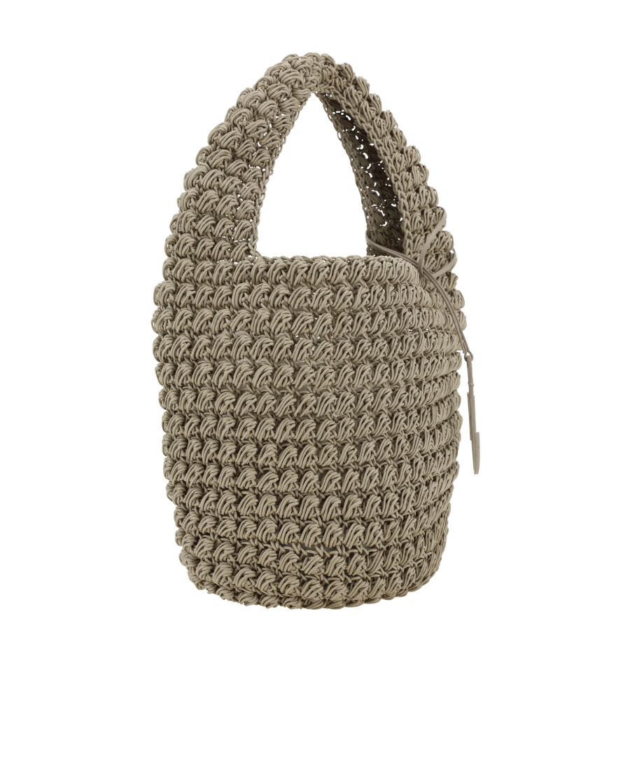 Jw Anderson Popcorn Basket Top-handle Bag In Nude