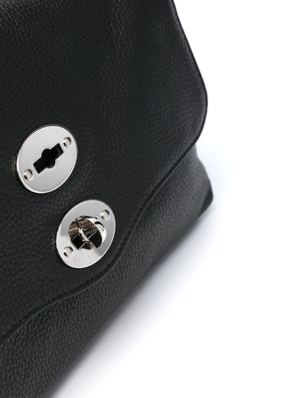 Zanellato Rivet Flip Shoulder Bag In Black