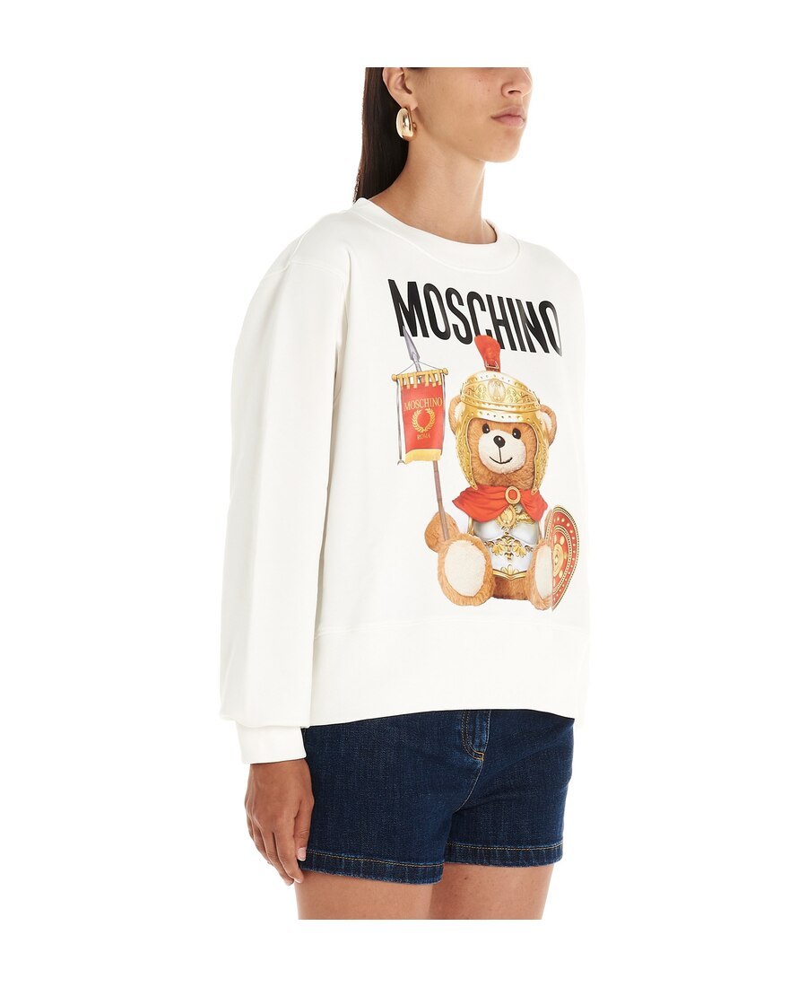 Moschino Teddy Bear Printed Sweater In Nude