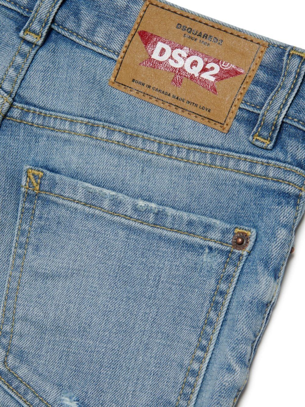 Dsquared2 Cotton Denim L.a Jeans In Blue