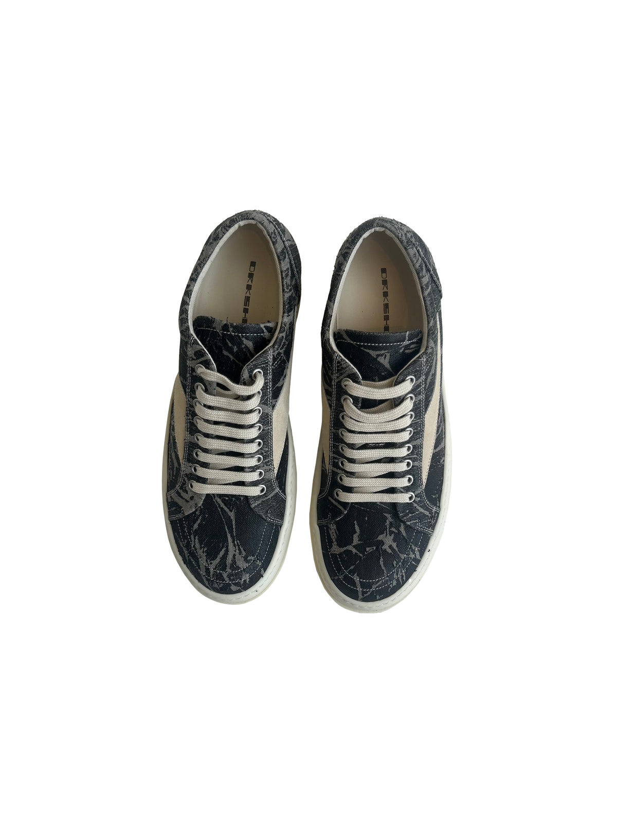 Rick Owens Drkshdw Round Toe Low Top Sneakers