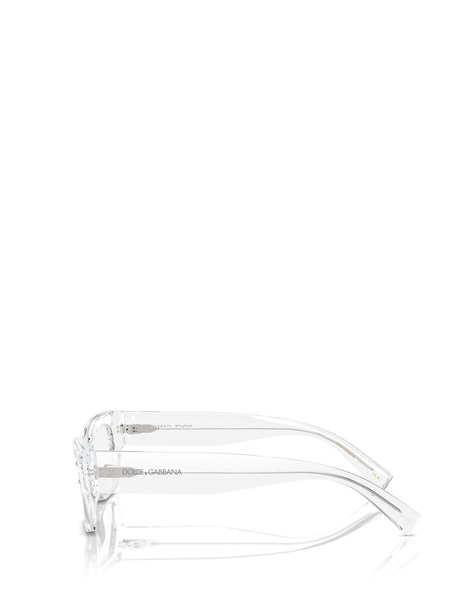 Dolce & Gabbana Dolce  Gabbana Eyewear Rectangular Frame Glasses In White