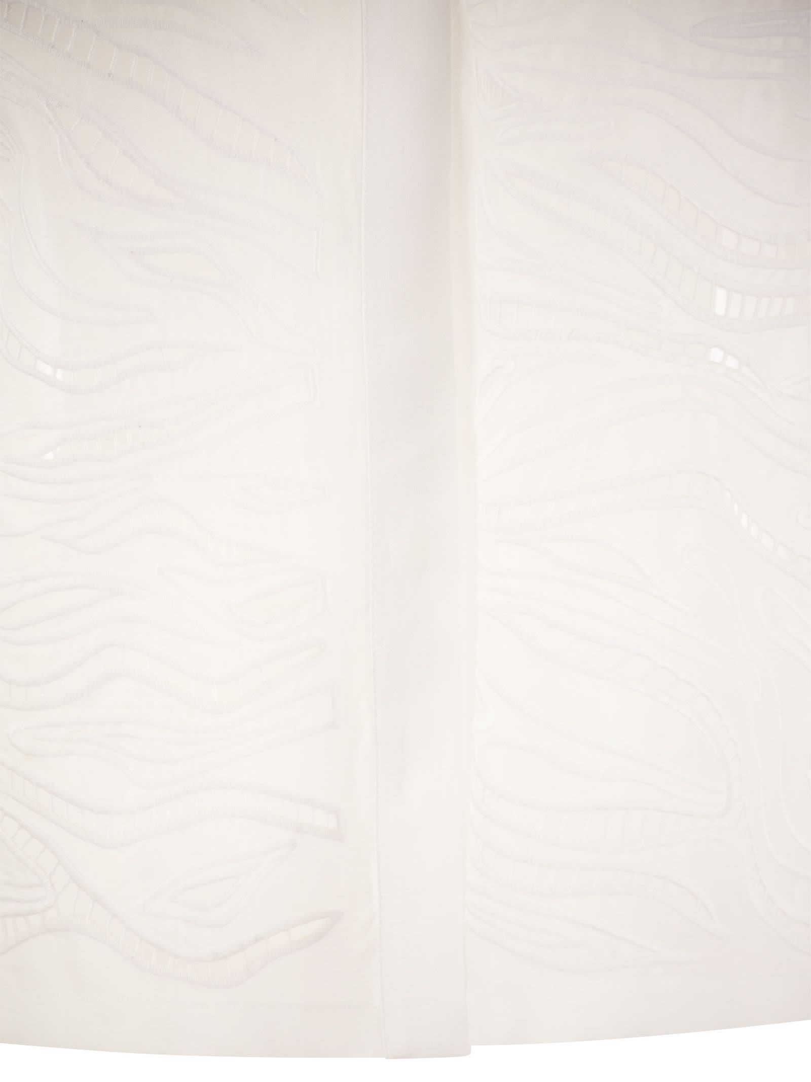 Max Mara Buttoned Long-sleeved Shirt In White
