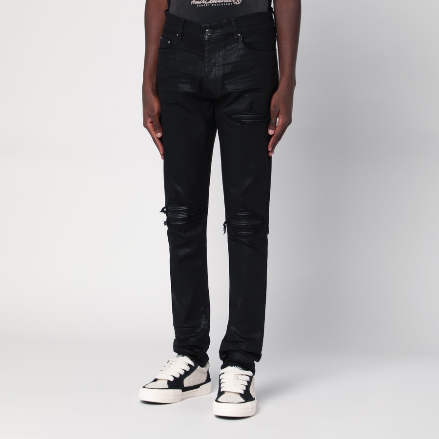Amiri Vintage Black Skinny Jeans With Logo Embroidery In Black