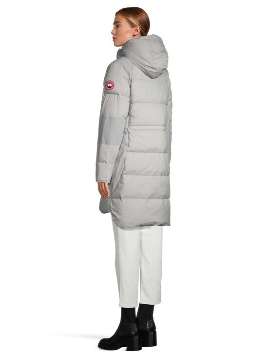 Shop Canada Goose Alliston Hooded Down Jacket In Gray
