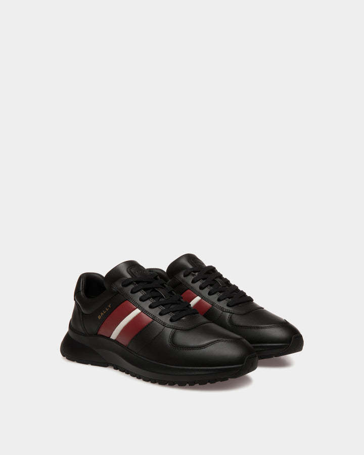 Bally Black Multimaterial Sneakers In Black