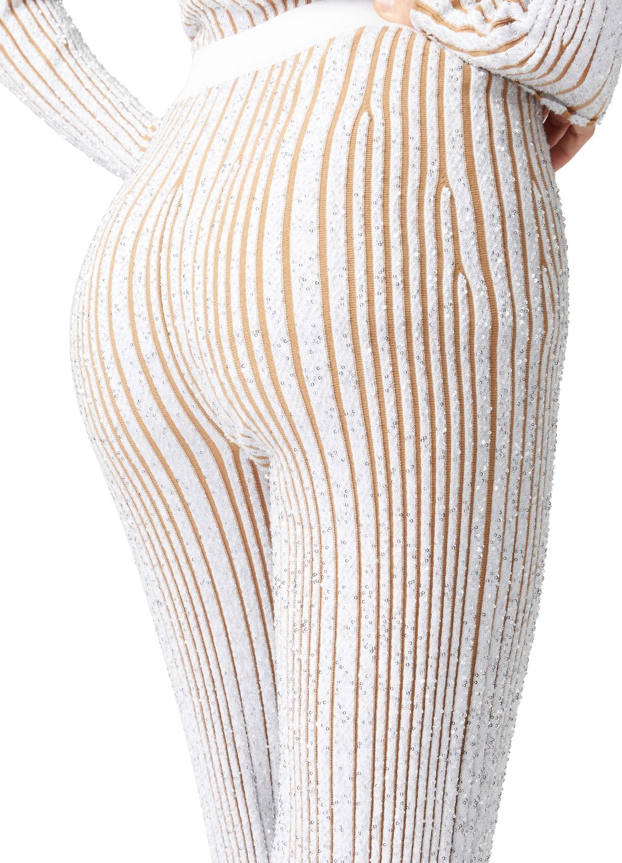 Missoni Flared Sequins Trousers In White