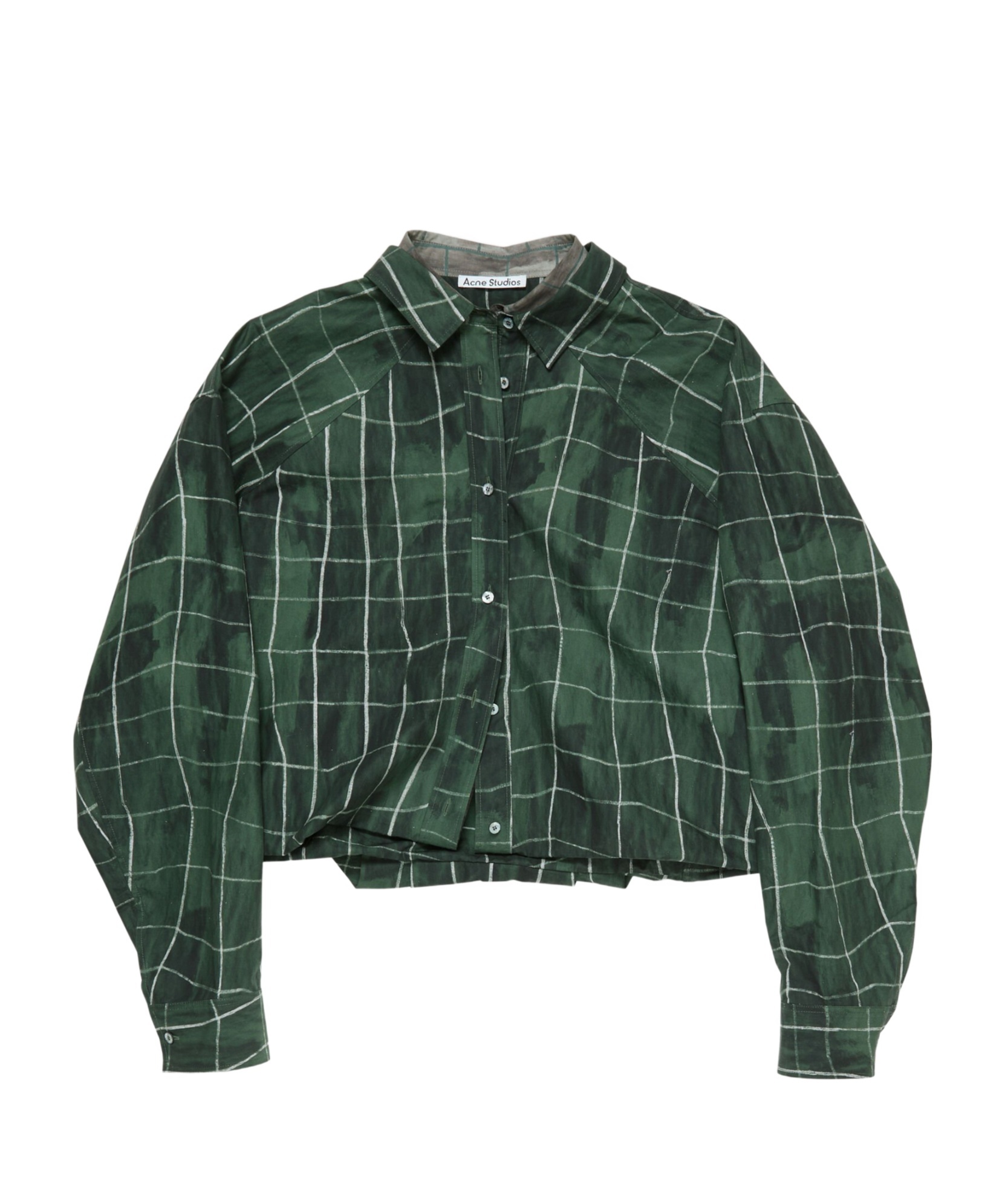 Acne Studios Checked Shirt In Green