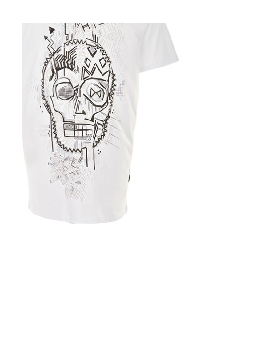 Just Cavalli Skull Printed Short-sleeved T-shirt In White
