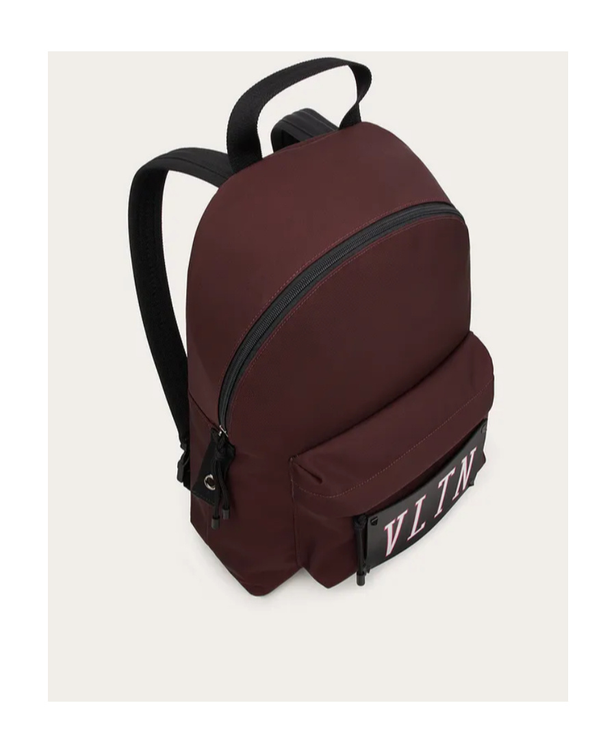 Valentino Vltn-patch Backpack In Brown