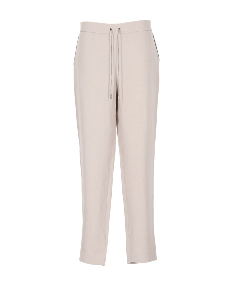Fabiana Filippi Drawstring Waist Casual Trousers In Nude