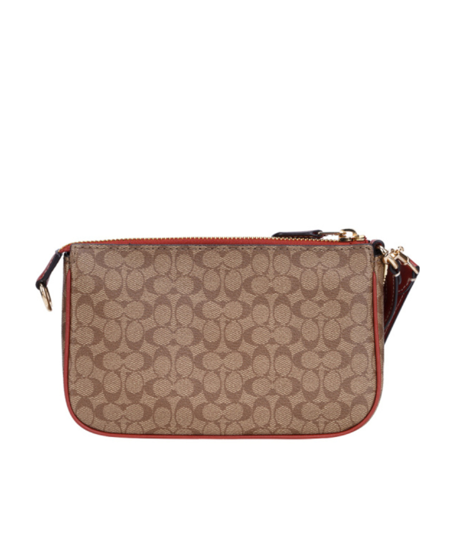 Coach Logo Hand-held Bag In Brown