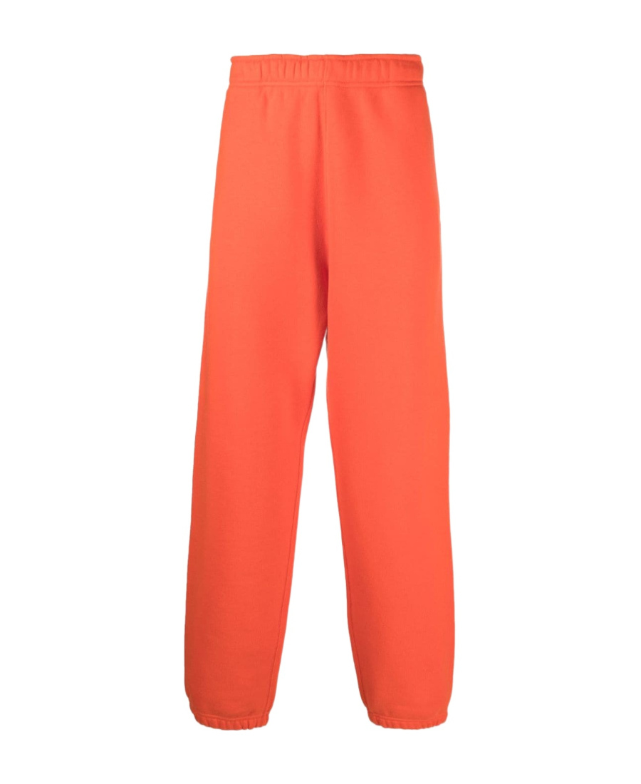 Stone Island Logo-print Fleece Track-pants In Red