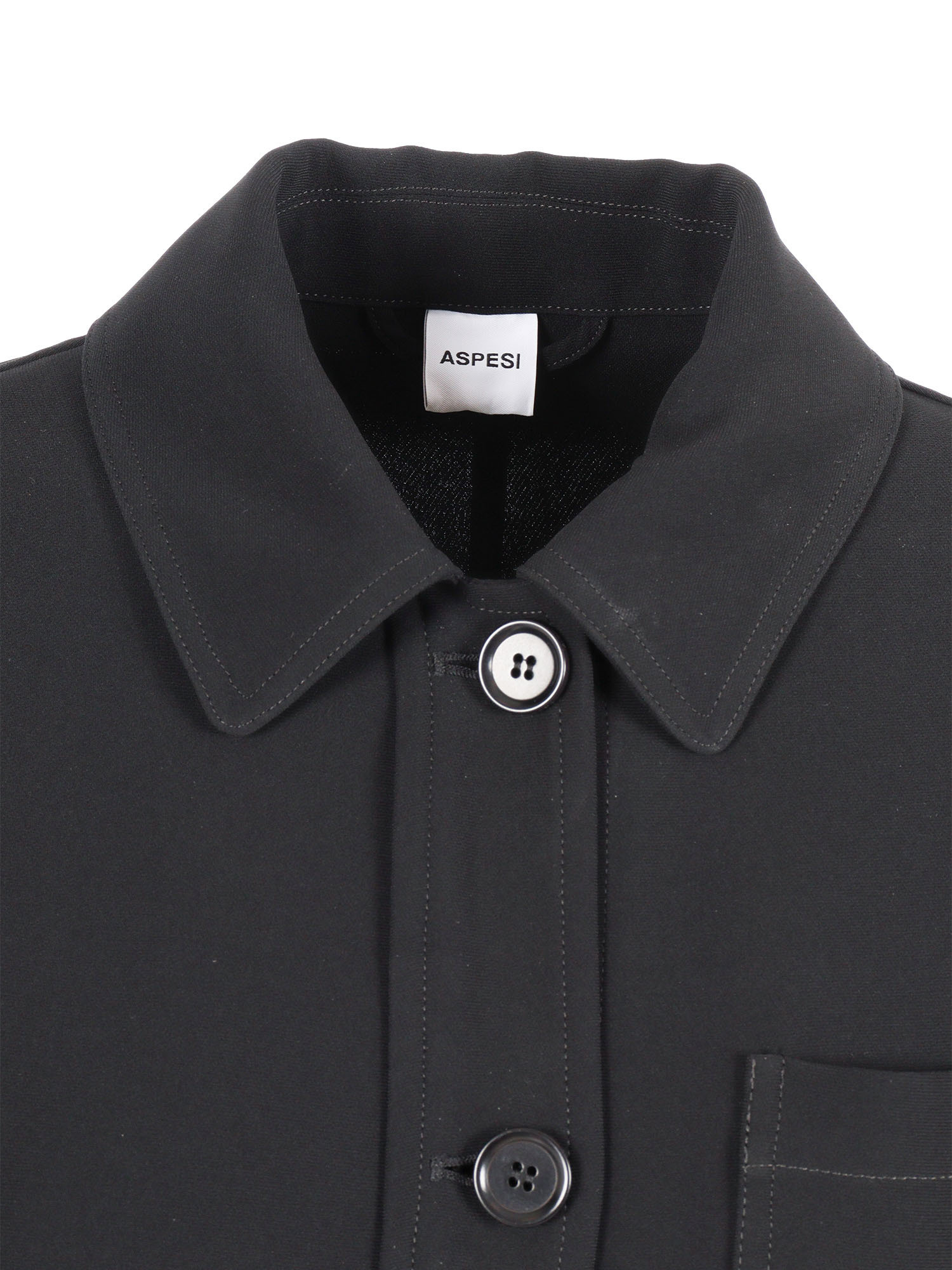 Aspesi Button-down Casual Jacket In Black