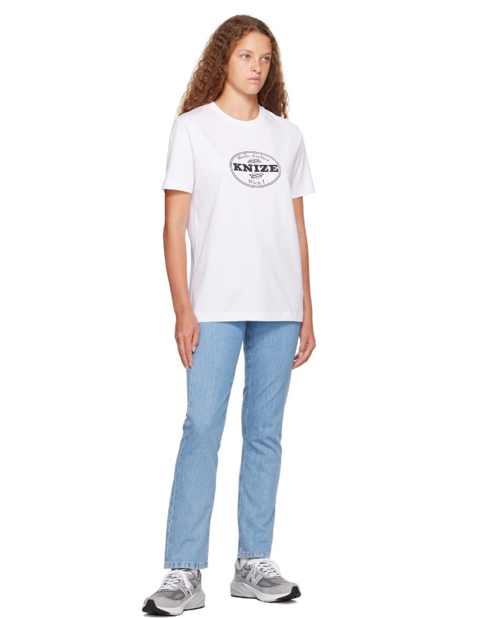 Apc Graphic-print Cotton T-shirt In White