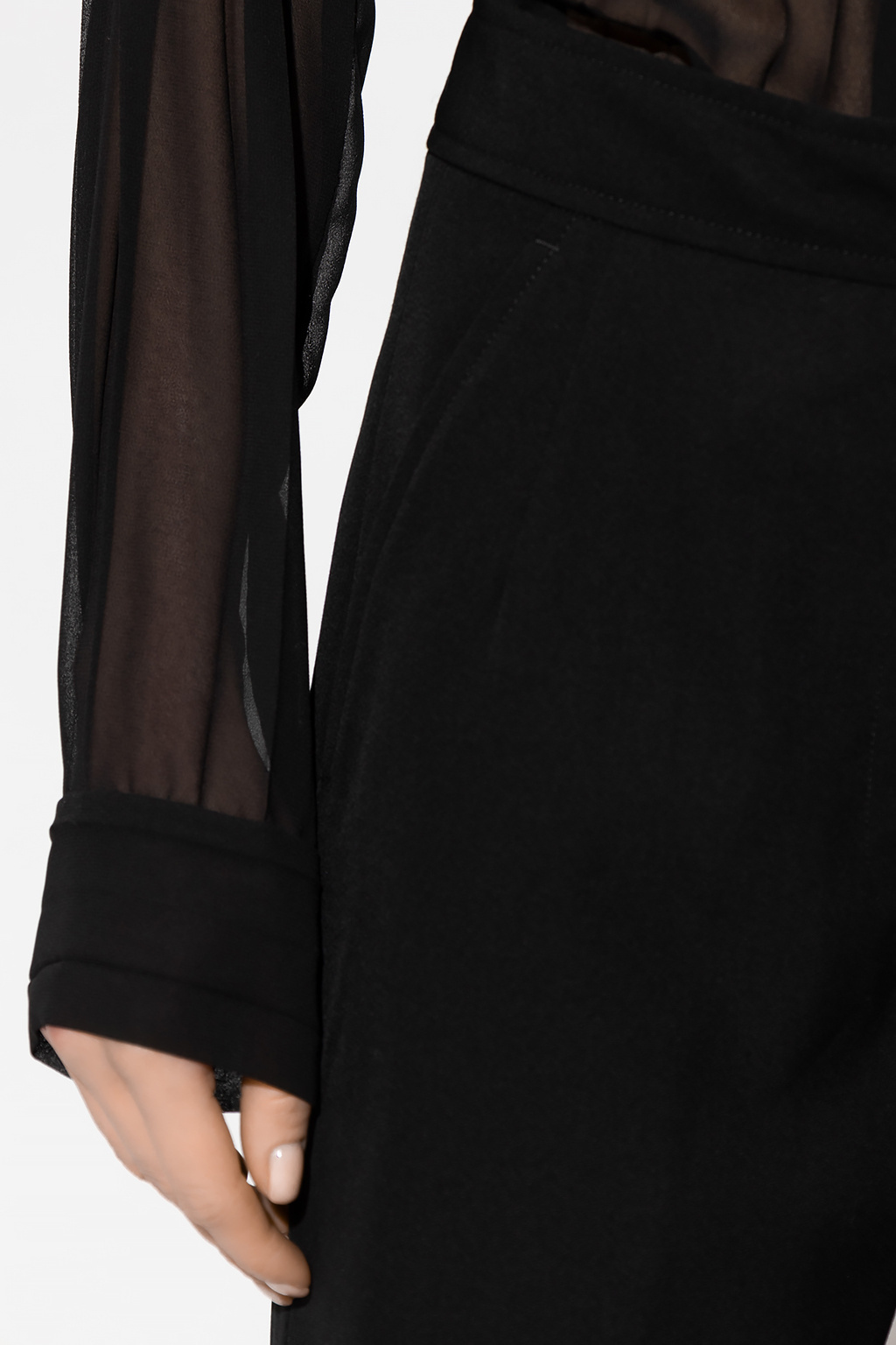Dries Van Noten 'classic Pleated Straight Leg Trousers' In Black