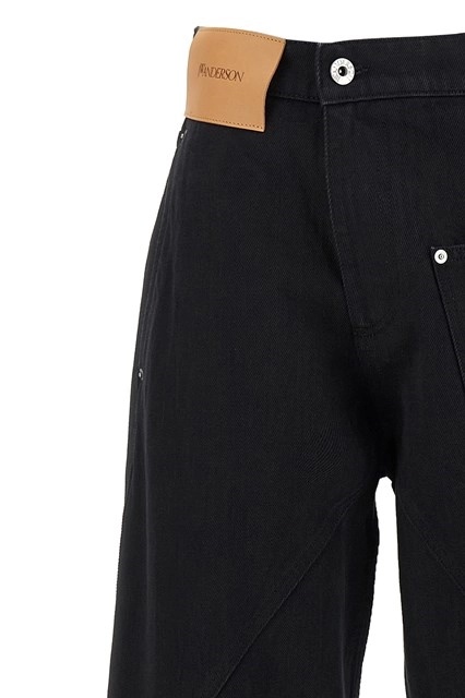 Junya Watanabe Low-rise Wide-leg Denim Trousers In Black