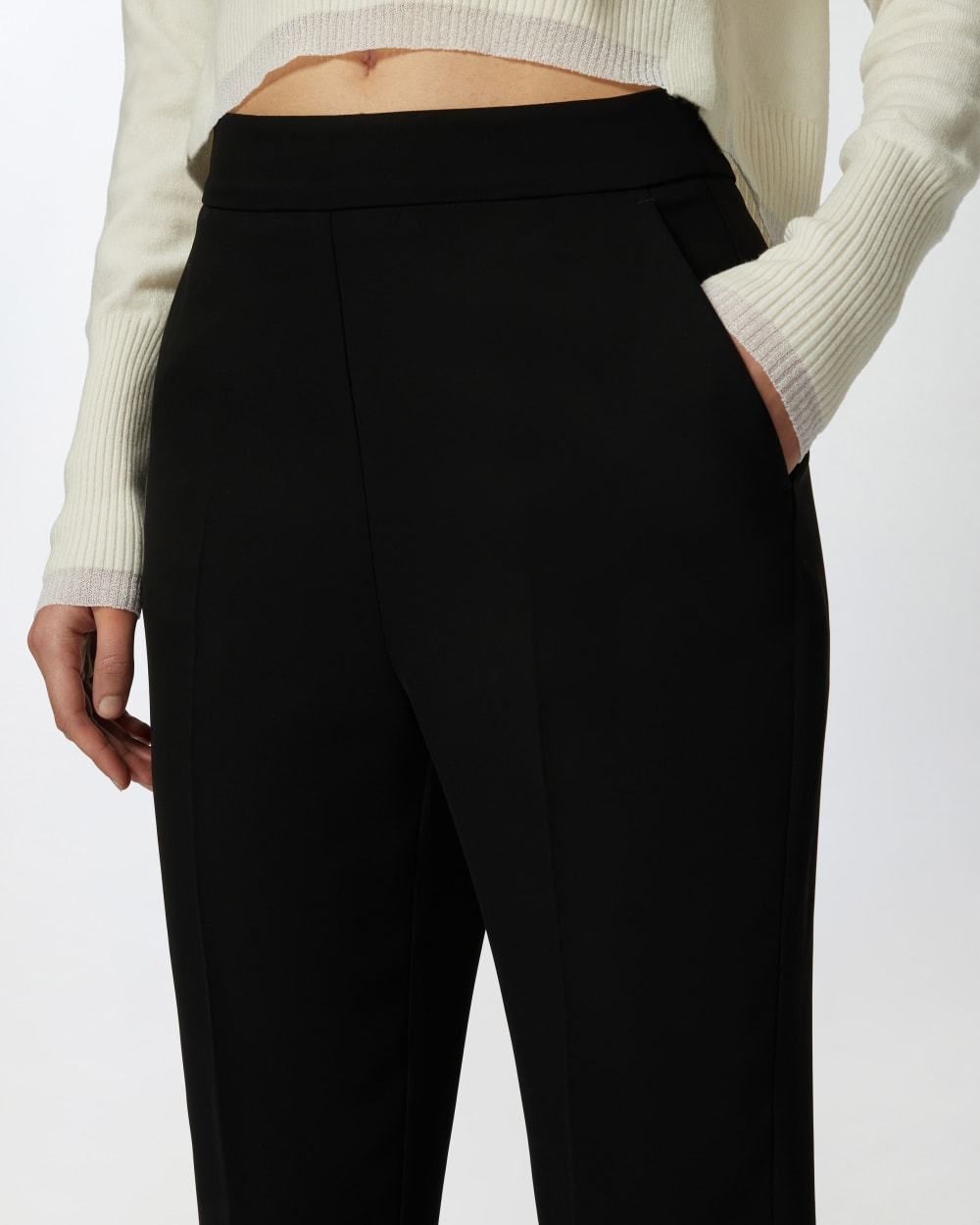 Pinko Elegant Technical Fabric Trousers In Black
