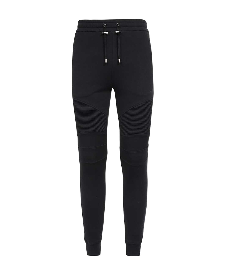 BALMAIN BALMAIN LOGO PRINTED COTTON JOGGING BOTTOMS
