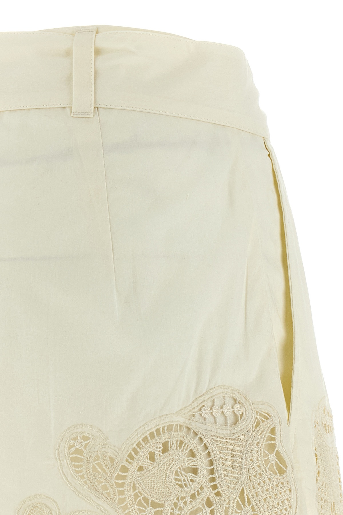 Twinset White Macram Shorts